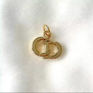 Sold Authentic CD Pendant Repurpose Charm, Gold, 18mm